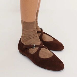 Reformation Salome brown suede Ballet Flats 7.5